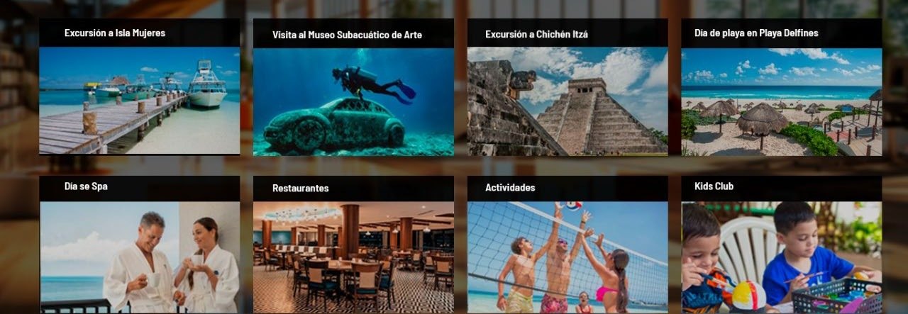 Portal del huésped con los servicios del hotel en pantalla